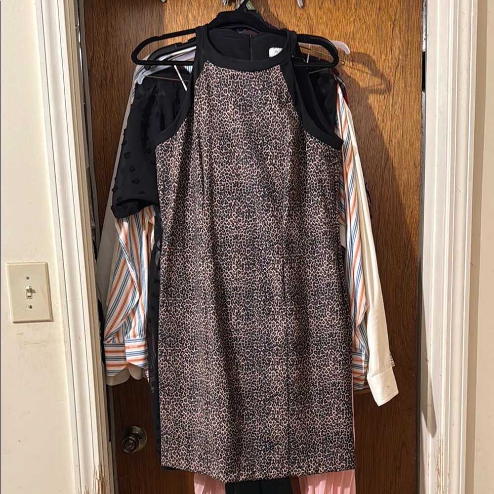 AGB Black Sheath Midi Dress with Raglan Sleeves